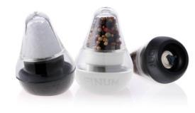 2 Mini Mühlen Finum schwarz / weiß