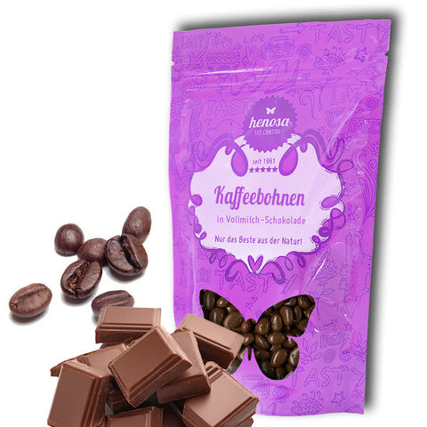 Kaffeebohnen in Vollmilchschokolade