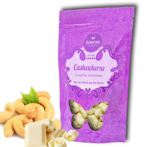 Cashewkerne in weißer Schokolade