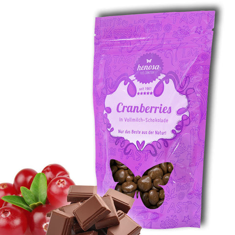 Cranberries in Vollmilchschokolade
