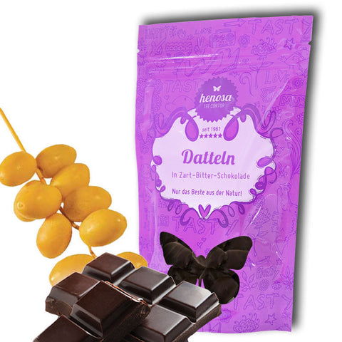 Datteln in Zartbitterschokolade