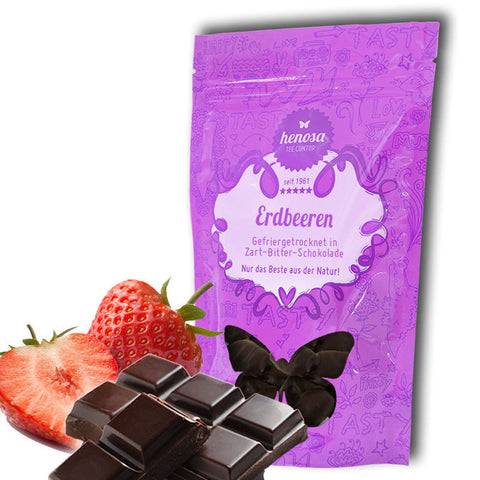 Gefriergetrocknete Erdbeeren Zartbitter