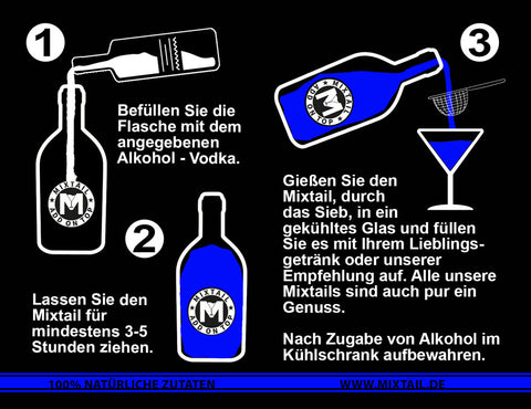 Deep Blue Mixtail - Just add Vodka