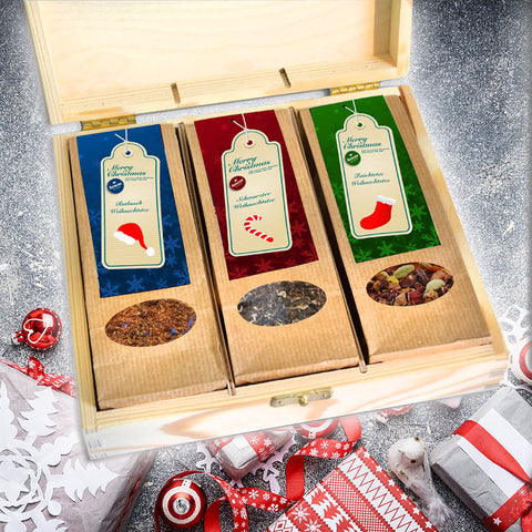 Holzkiste Weihnachtstee