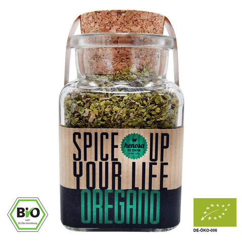 Bio Oregano im Korkenglas